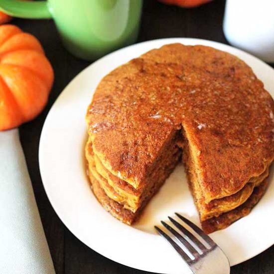 Pumpkin Pancakes (Vegan + GF)