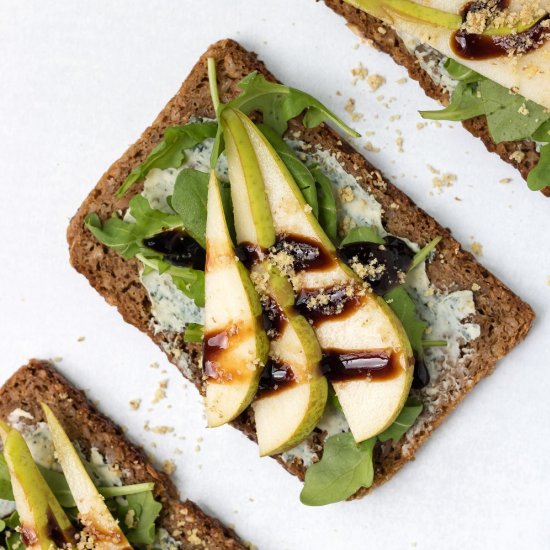 Open-Faced Pear Sandwich