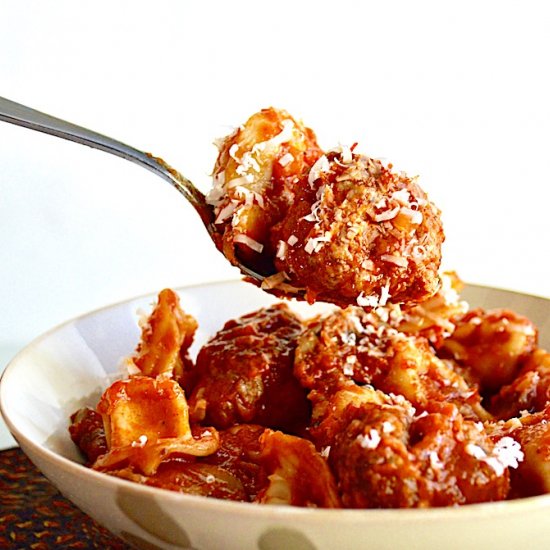 Sausage Sage Meatballs with Pasta