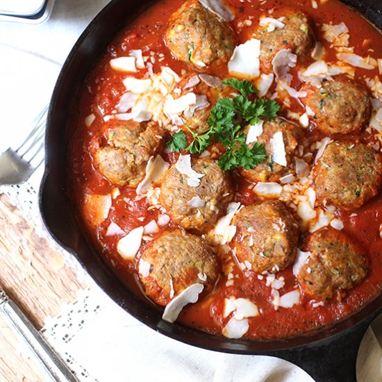 Italian Turkey Zucchini Meatballs