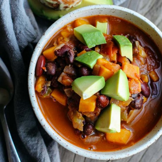 Vegetarian Sweet Potato Chili