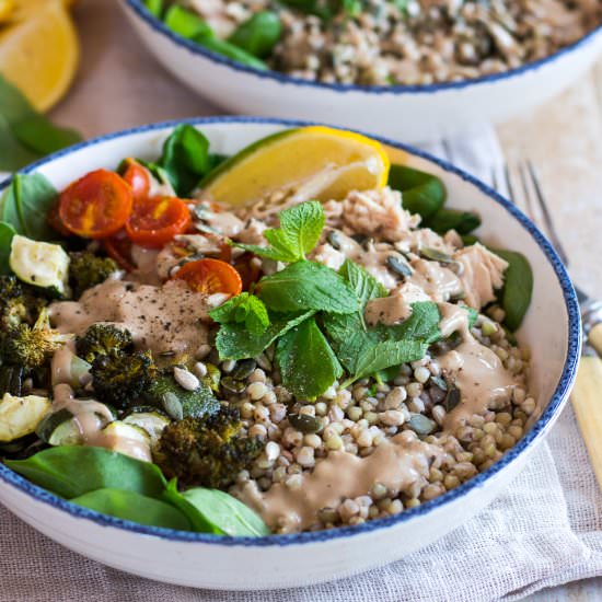 Creamy Balsamic Veggie Nourish Bowl