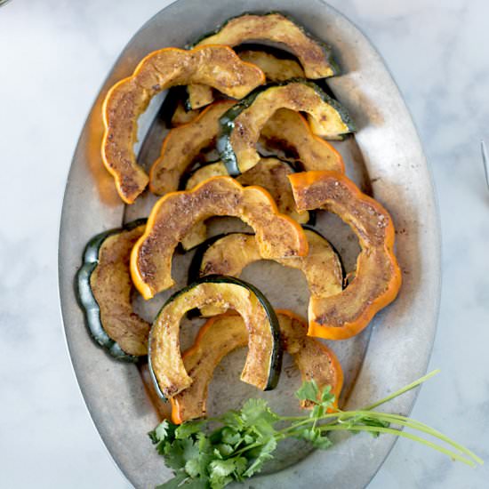 Roasted Acorn Squash with Indian Spices