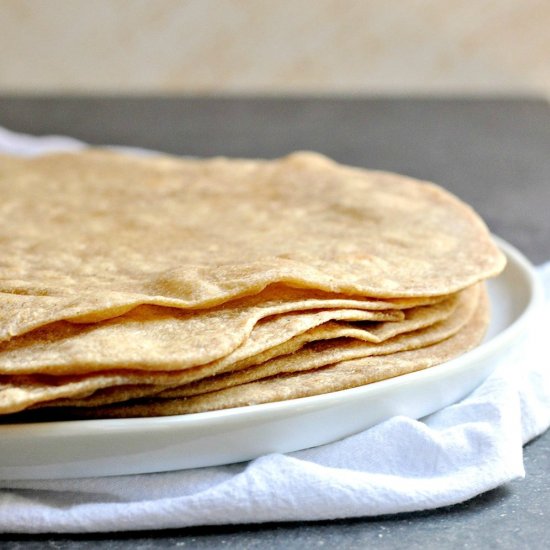 Homemade Whole Wheat Tortillas