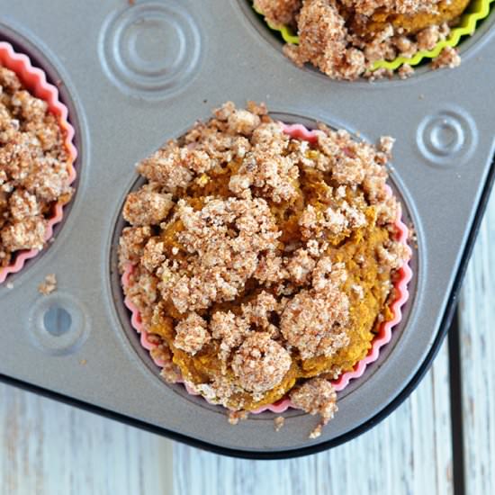 Pumpkin Spice Coffee Cake Muffins