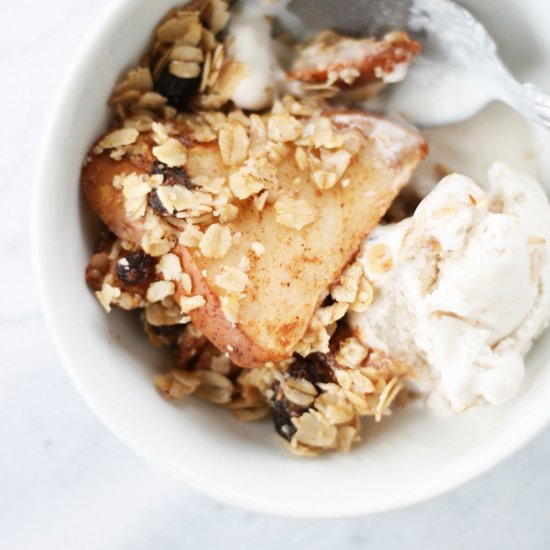 Pear and Raisin Crisp