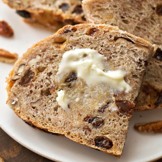 Cinnamon Raisin Pecan Artisan Bread