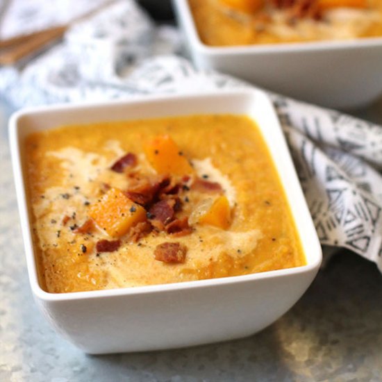 Butternut Squash Soup with Bacon