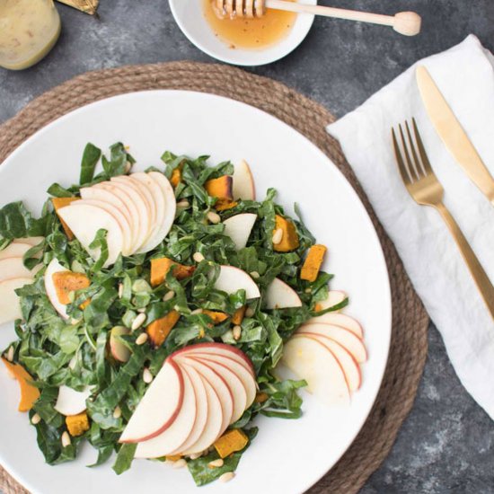 Fall Honeycrisp Collard Green Salad