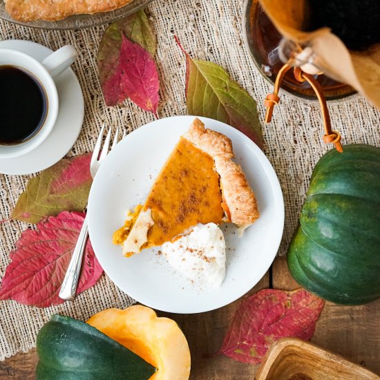 Five Spice Buttercup Squash Pie