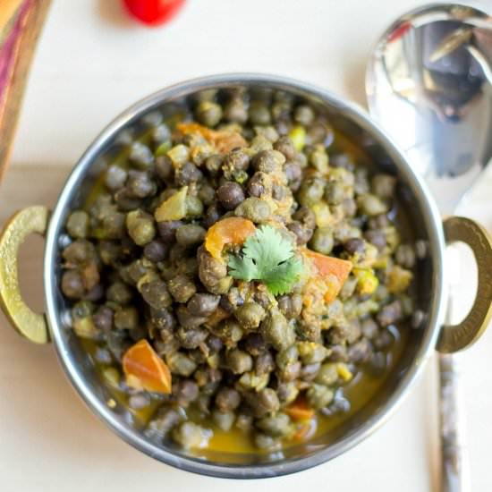 Green Chick Peas Cilantro curry