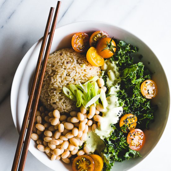 Green Thai Curry Brown Rice Bowl