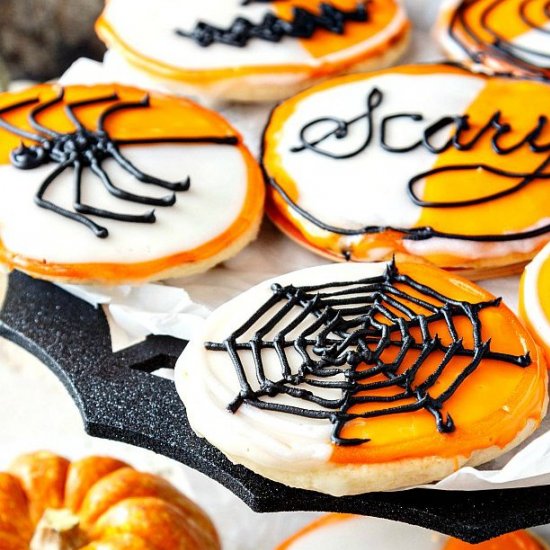 Black & White Cookies for Halloween