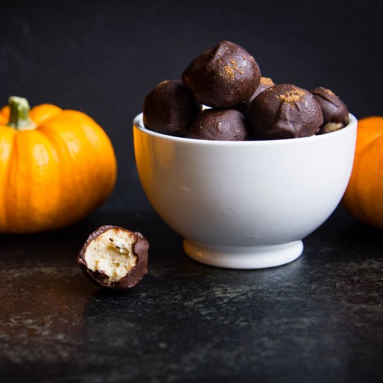 Pumpkin Spice Goat Cheese Truffles