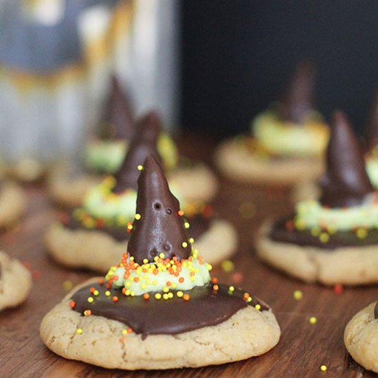 Witch Hat Peanut Butter Cookies