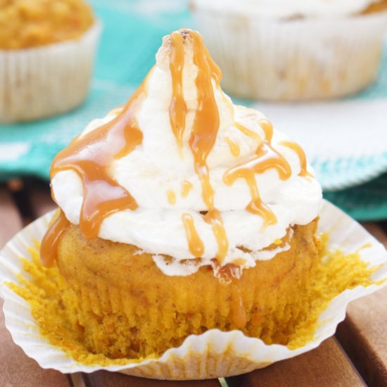 Pumpkin Cupcake with Caramel