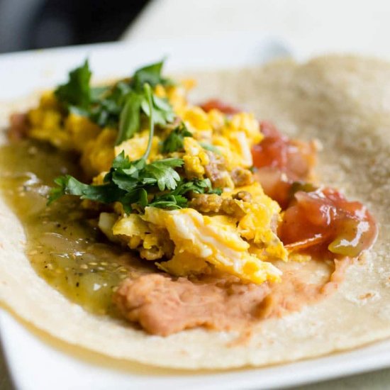 Chorizo Breakfast Tacos