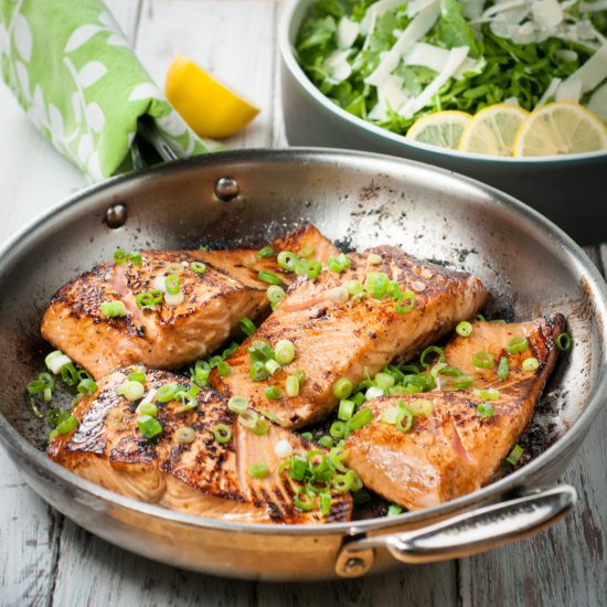 Pan Seared Marinated Salmon Fillets