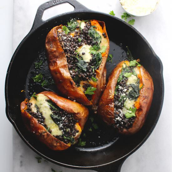 Vegetarian Loaded Sweet Potatoes