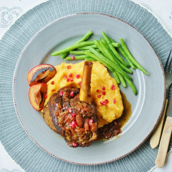 Lamb Shanks with Butternut Mash