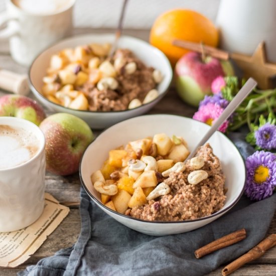 Chocolate Millet with Apples