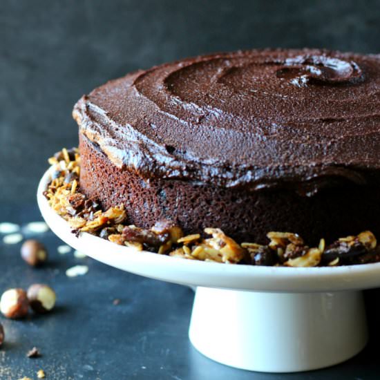 Chocolate Espresso Hazelnut Cake