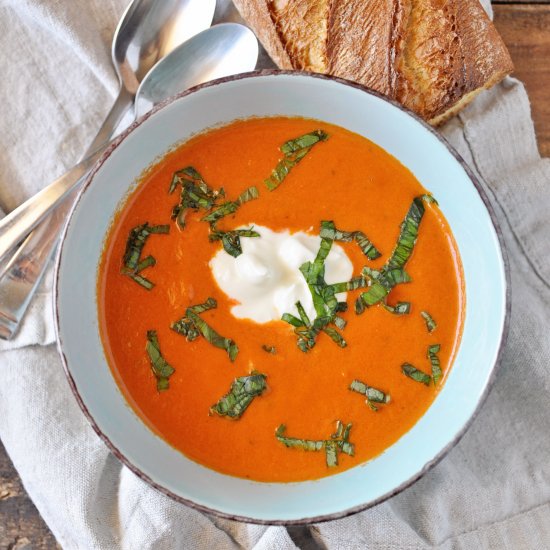 Roasted Red Bell Pepper Soup