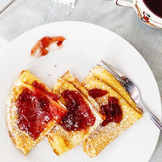 Crepes With Jam or Nutella