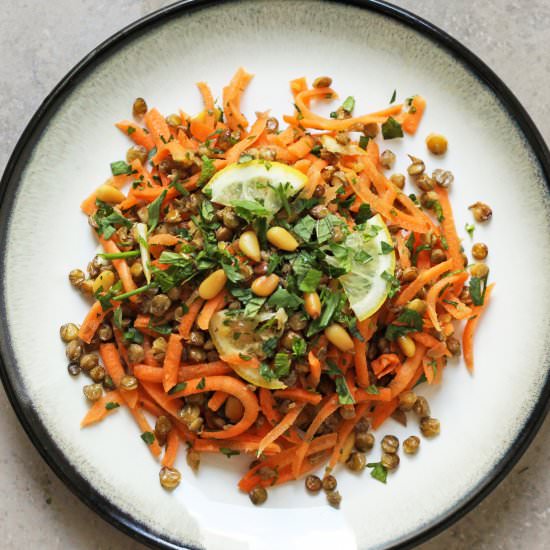 Crispy Lentil and Carrot Salad