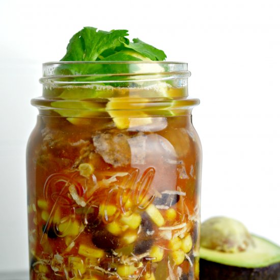 Tortilla Soup in a Mason Jar