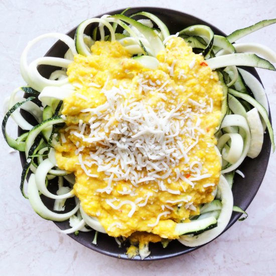 Creamy Corn Sauce Zoodles