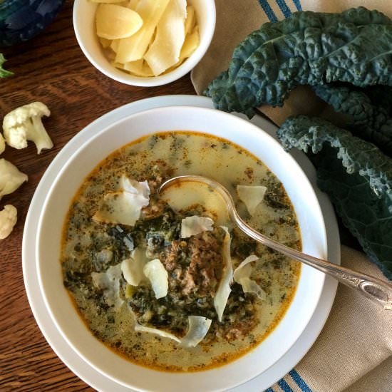 Low Carb Italian Sausage Kale Soup