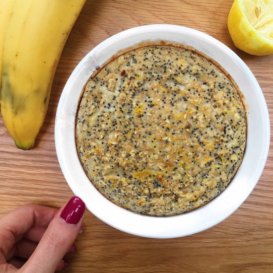 Lemon Poppy Seed Baked Oats