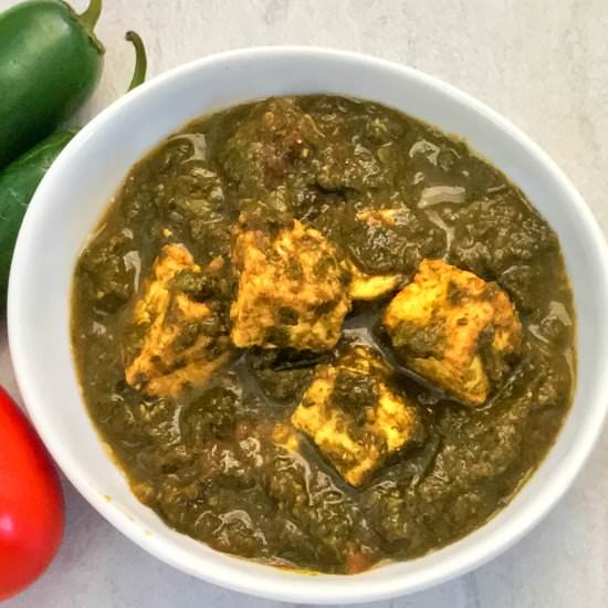 Pressure Cooker Indian Palak Paneer