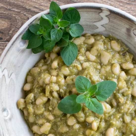 Vegan Instant Pot Tomatillo-Poblano