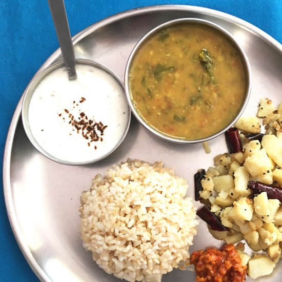 Toor Dal Tadka with Spinach