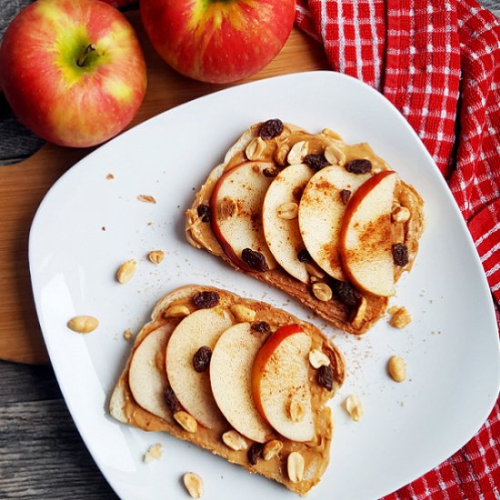 Apple Peanut Butter Toast