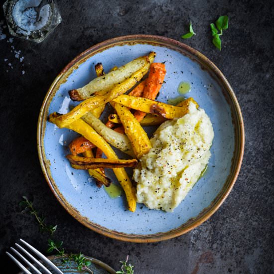 Jerusalem artichoke mash with apple