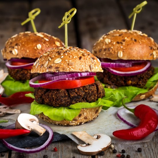 LENTIL AND MUSHROOMS VEGGIE BURGERS