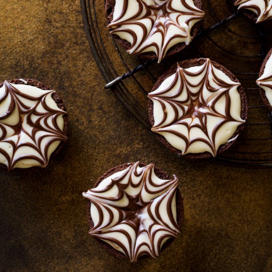 Spider Web Brownies