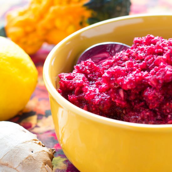 Lemon Ginger Cranberry Relish