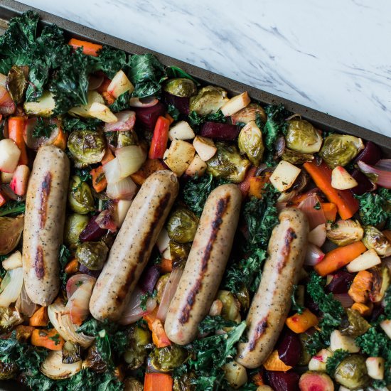 Oktoberfest Brats & Root Vegetables