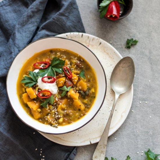 Pumpkin & Lentil Dahl