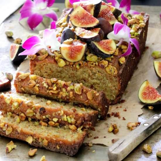 Almond Pistachio Loaf Cake