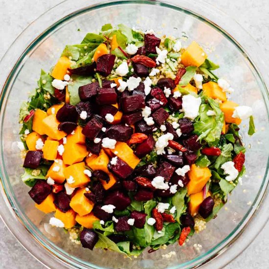 Roasted Beets & Sweet Potato Salad