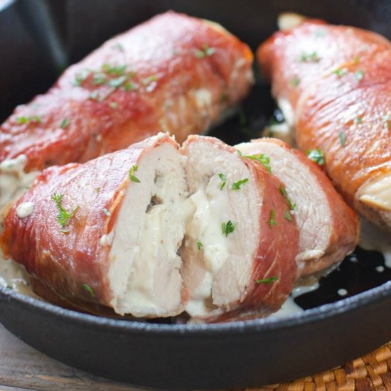 Prosciutto Wrapped Stuffed Chicken