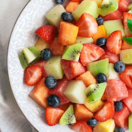 Fruit Salad with Coconut Lime Poppy