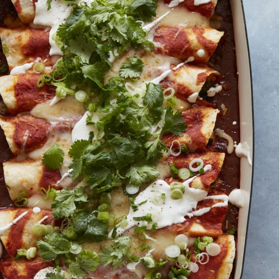 Sweet Potato & Kale Enchiladas