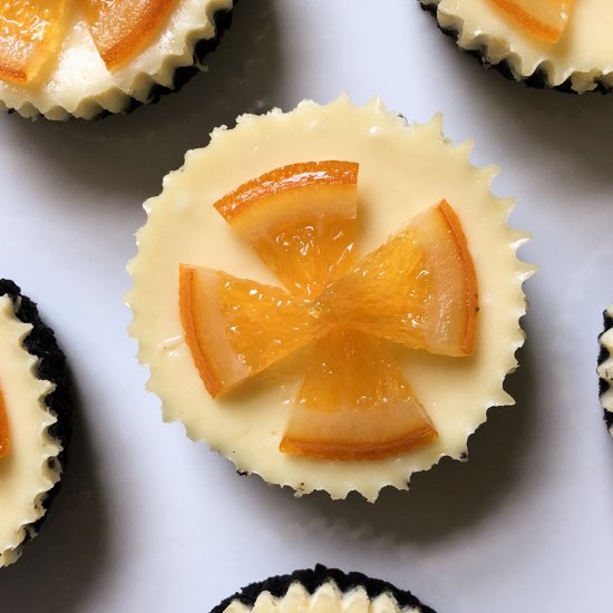 Chocolate Orange Mini Cheesecakes