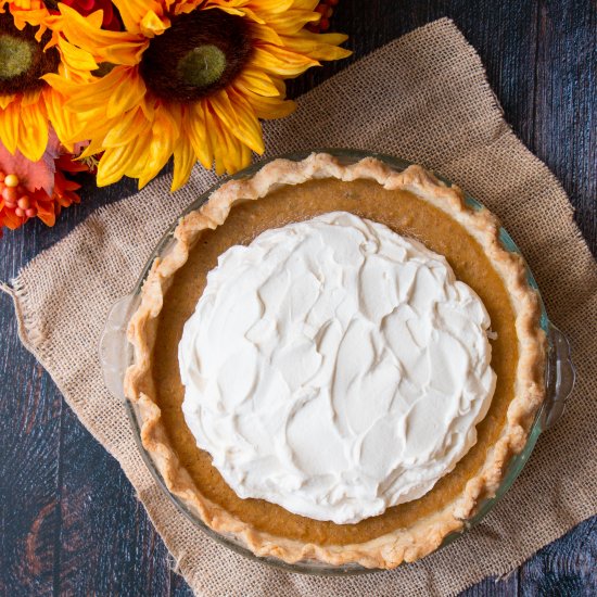 Sweet Potato Pie with Maple Cream